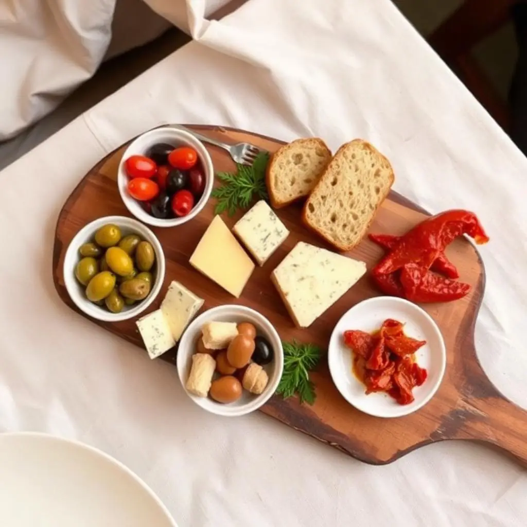 Tábua de petiscos tradicionais portugueses